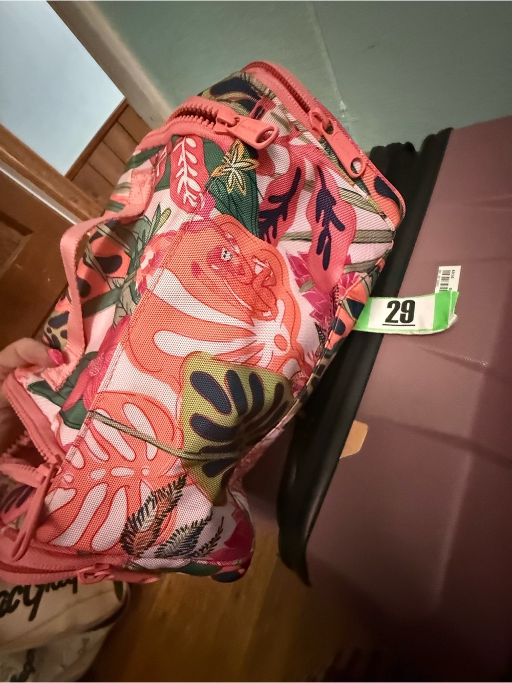 Vera Bradley Pink Coral Tropical Floral Cosmetic Case - Picture 2 of 10